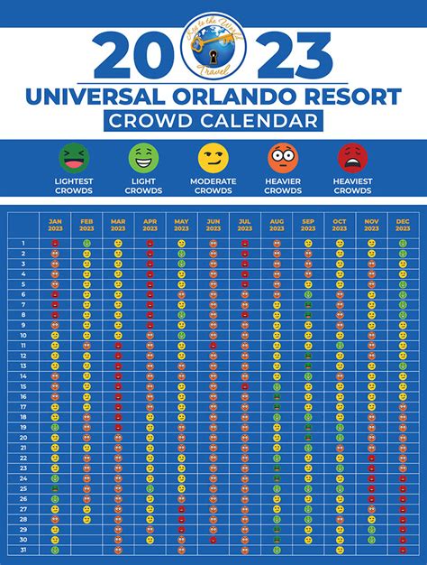 Universal Orlando Busy Calendar